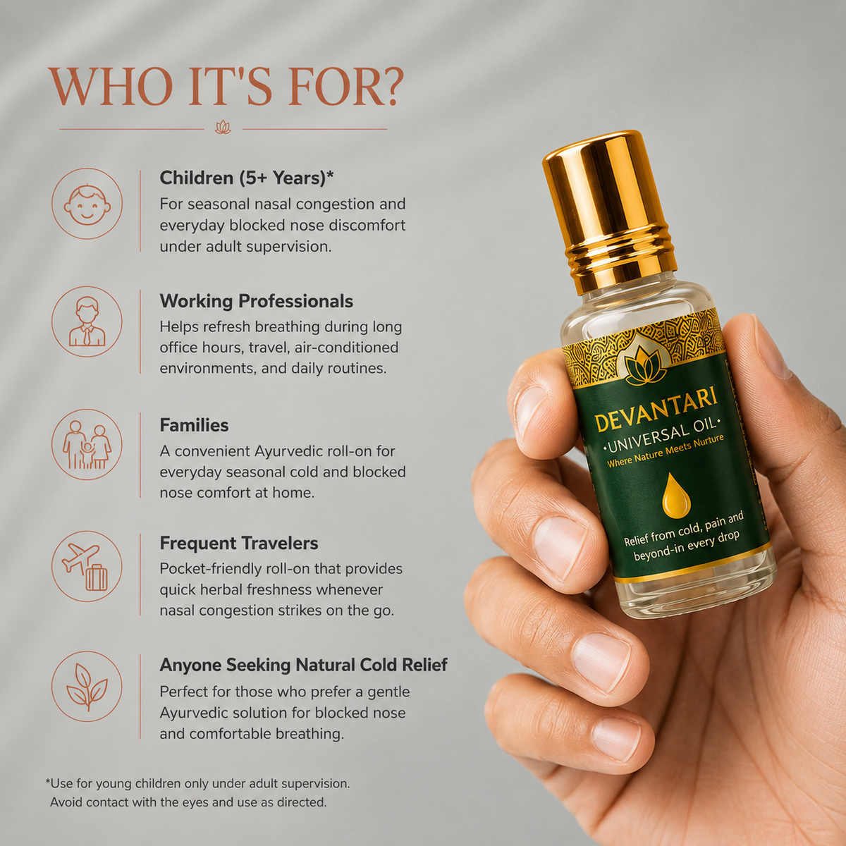 Cold & Blocked Nose Relief Universal Oil